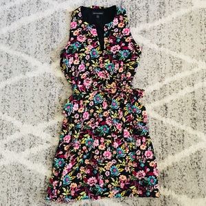 BANANA REPUBLIC floral layer dress w/ fabric belt